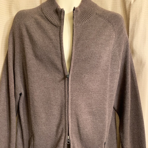 Eddie Bauer Men's Zip Up Sweater - Brown - Picture 5 of 13